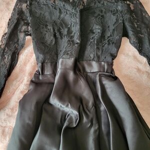 Amazon Black Lace High Low Dress